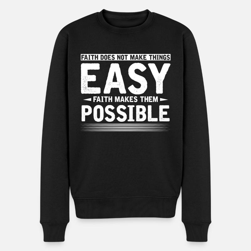 Motivation - Männer Premium Bio Pullover - Schwarz