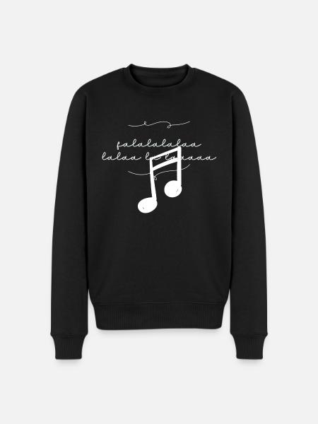Falalalalaaaa - Männer Premium Bio Pullover - Schwarz