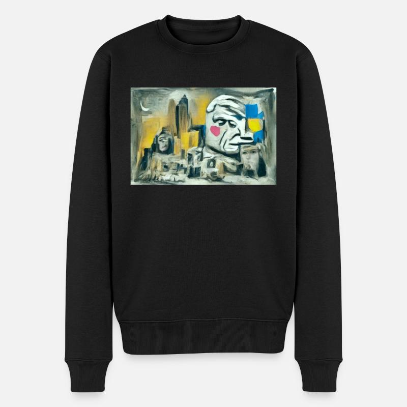 Visages de la ville - Tirage d’art - Pull Premium bio Homme - noir
