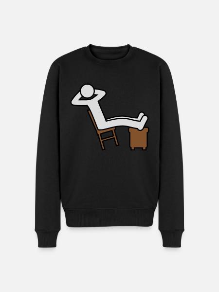 Man rests - Men's Premium Organic Jumper - black