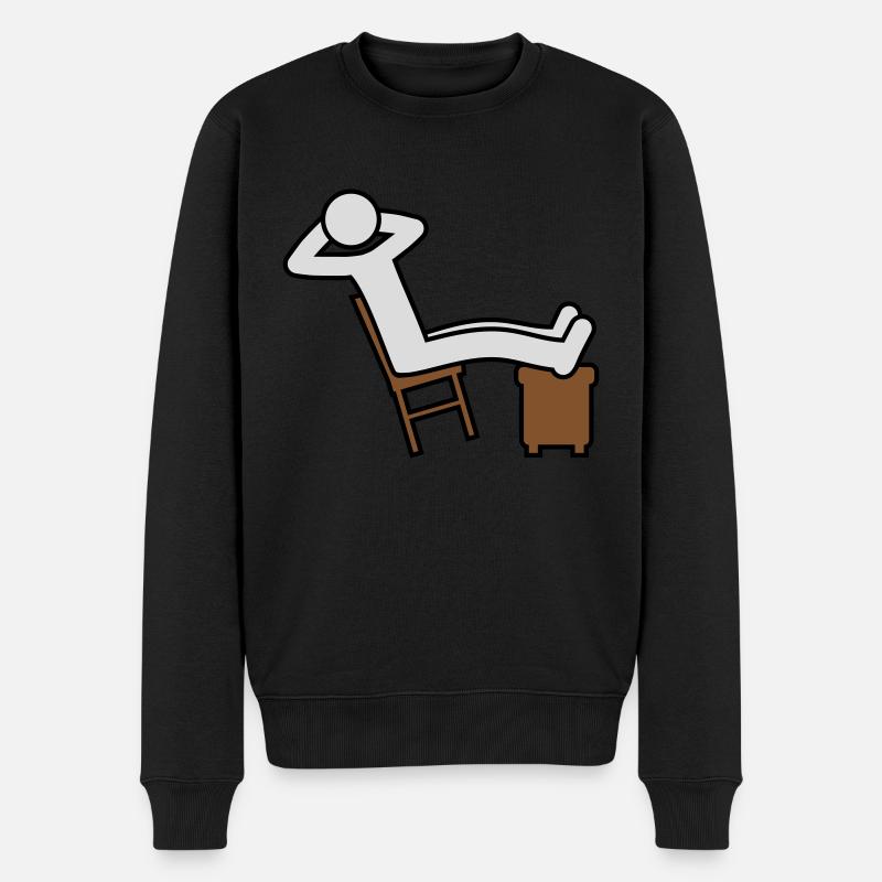 L’homme se repose - Pull Premium bio Homme - noir