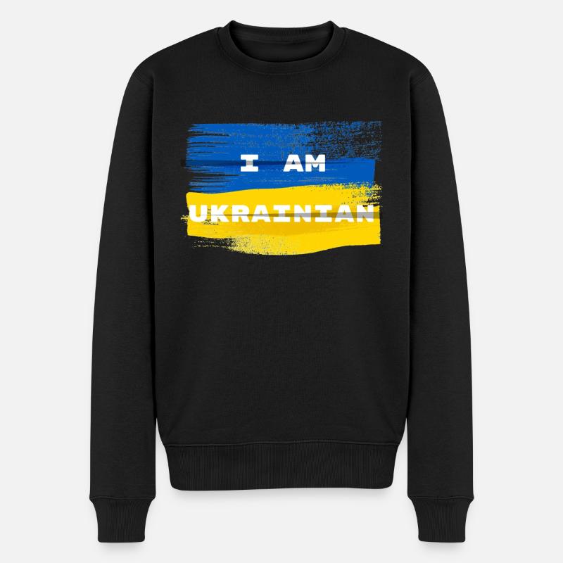 Je suis ukrainien - Pull Premium bio Homme - noir