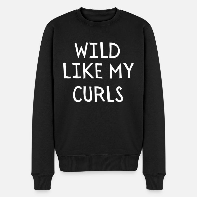 Sauvage comme mes boucles - Pull Premium bio Homme - noir