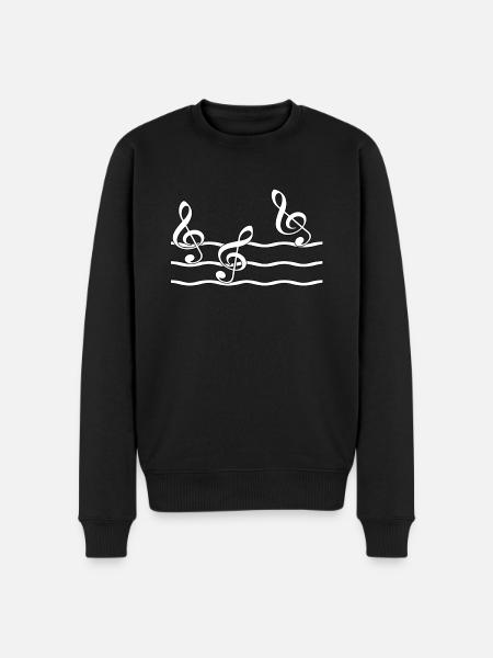 G-Schlüssel - Männer Premium Bio Pullover - Schwarz
