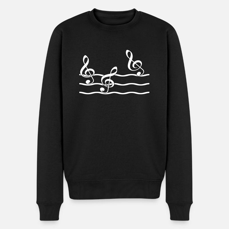 G-Schlüssel - Männer Premium Bio Pullover - Schwarz