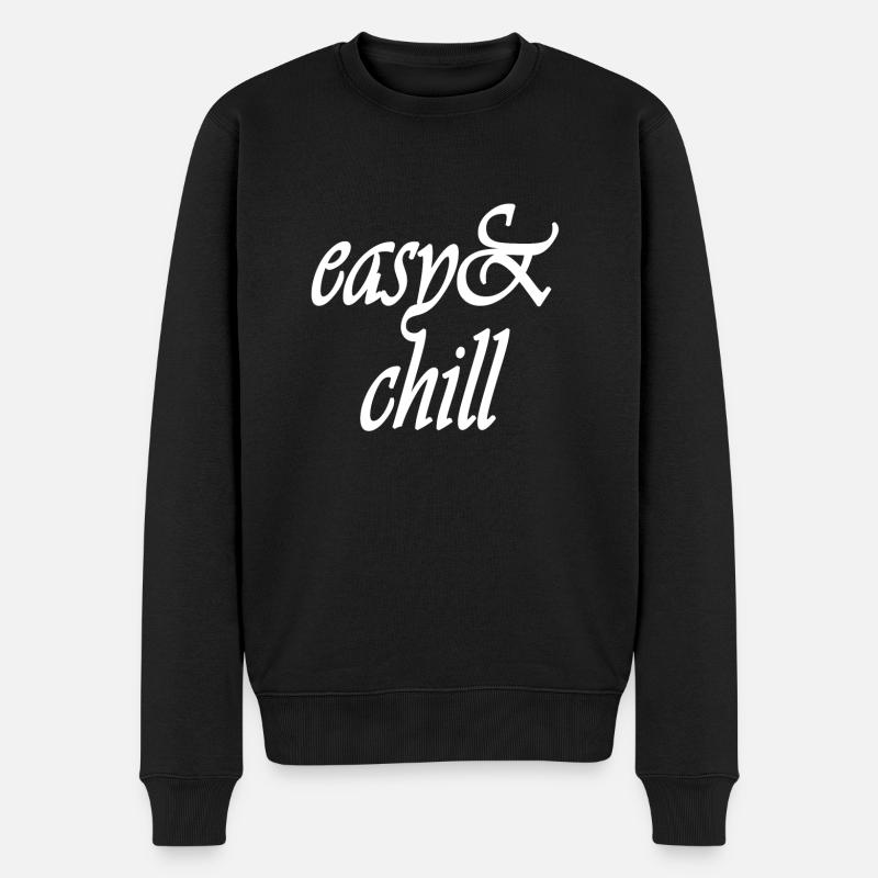 easy & chill - Männer Premium Bio Pullover - Schwarz