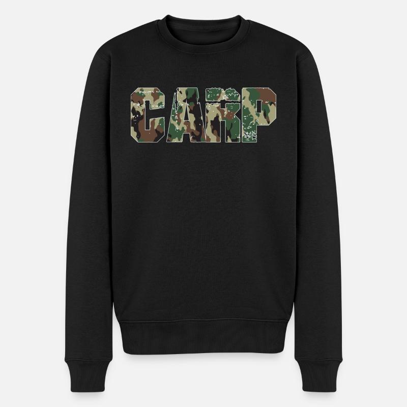 Carp Camo - Männer Premium Bio Pullover - Schwarz