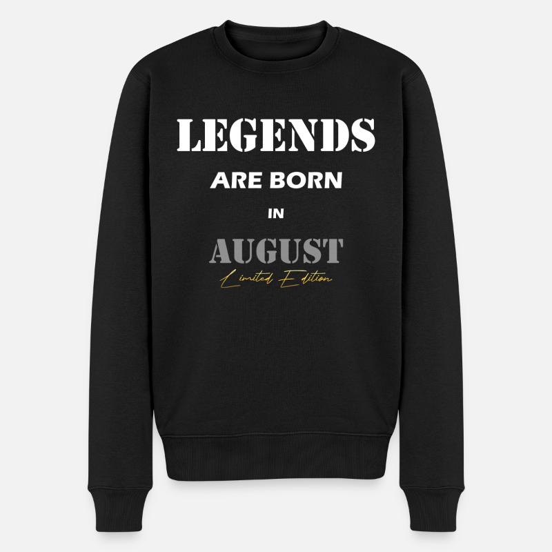 August Legends Gift white - Men's Premium Organic Jumper - black
