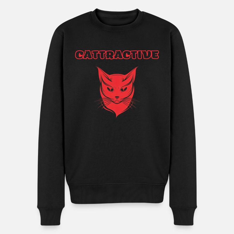 Attraktiv - Männer Premium Bio Pullover - Schwarz