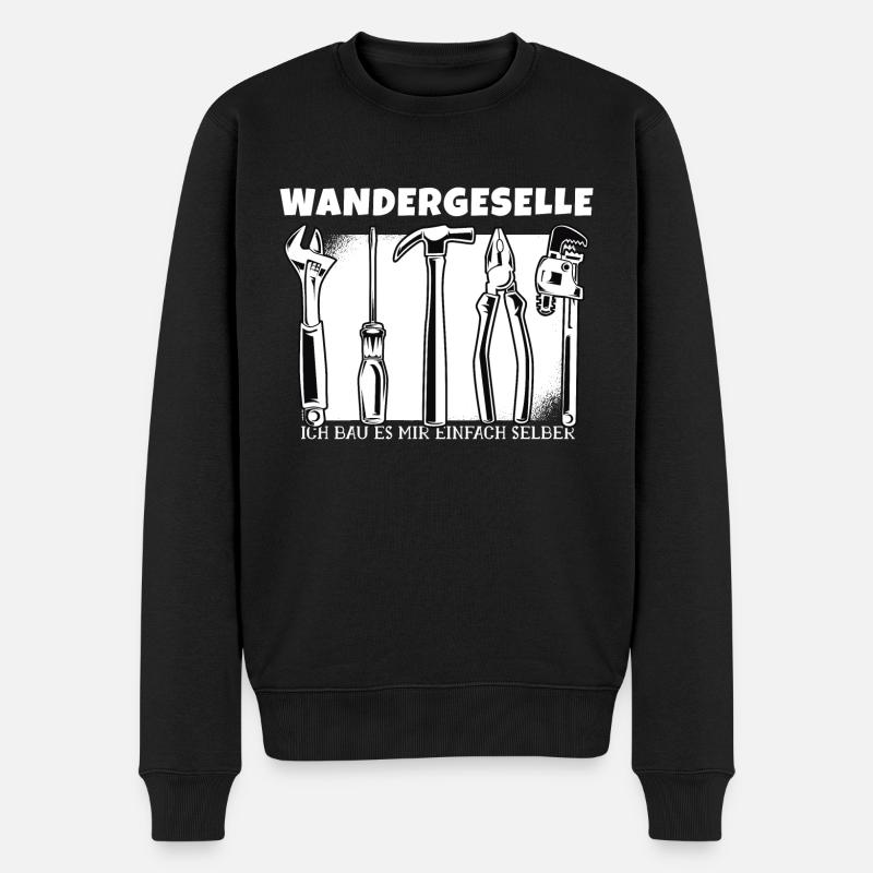 Wandergesellen Wandersmann Wandergeselle - Männer Premium Bio Pullover - Schwarz