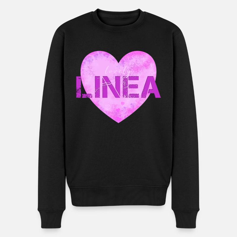 Linea - Männer Premium Bio Pullover - Schwarz