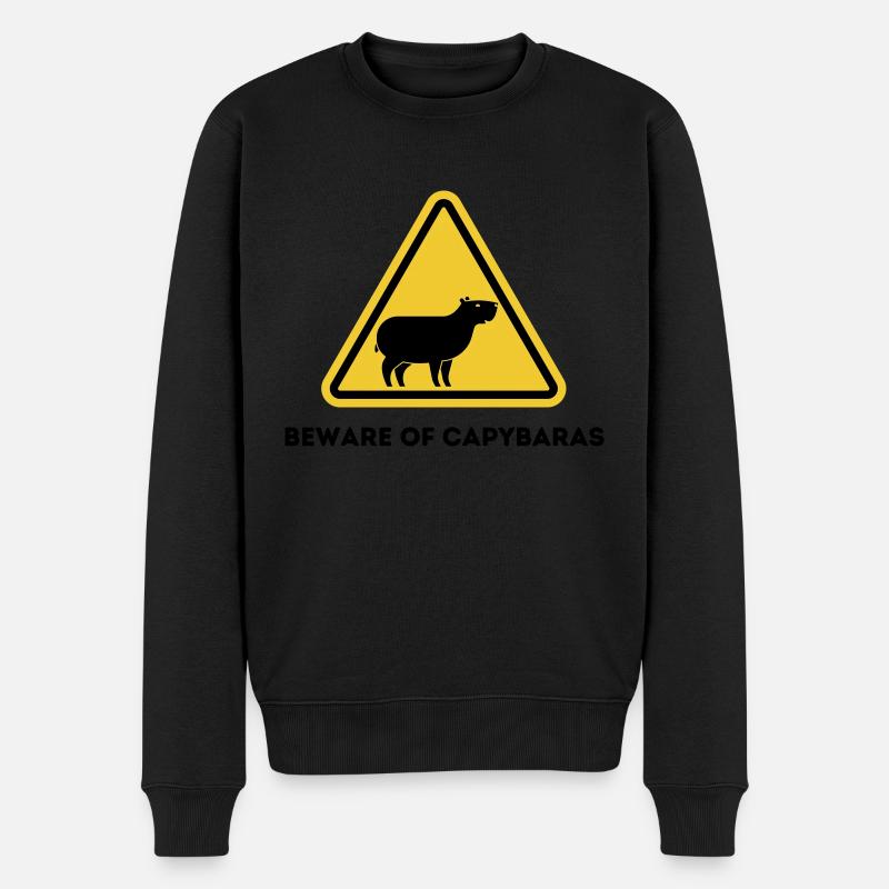 Méfiez-vous des capybaras - Pull Premium bio Homme - noir