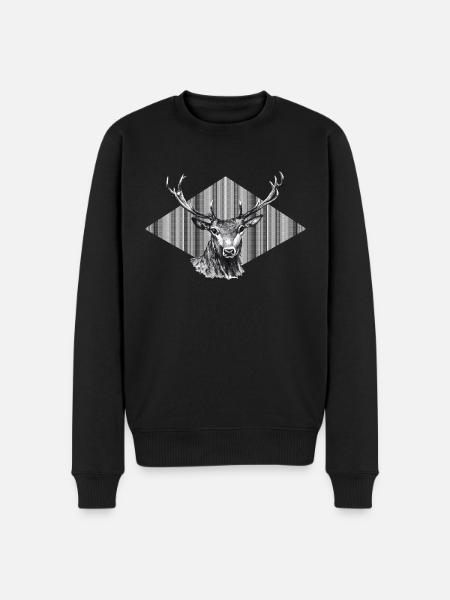 Deer - Men's Premium Organic Jumper - black