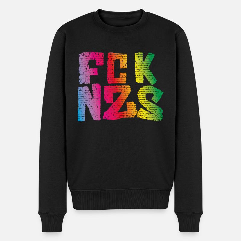 Arc-en-ciel FCKNZS - Pull Premium bio Homme - noir