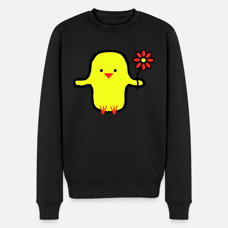 cute bird - Männer Premium Bio Pullover - Schwarz