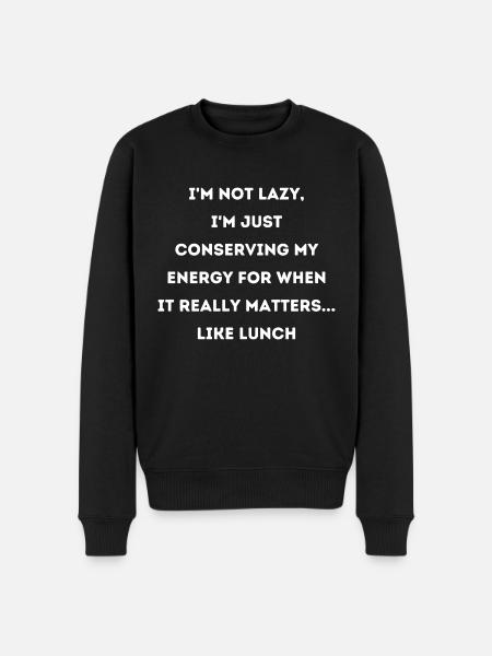 Lunch Work Saying - Men's Premium Organic Jumper - black
