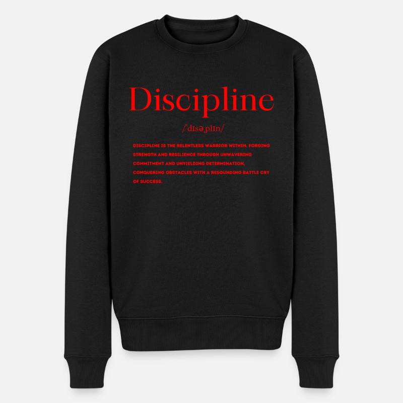 Disziplin Definition - Männer Premium Bio Pullover - Schwarz