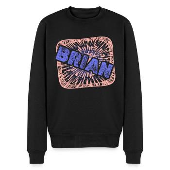 Kollege Brian - Männer Premium Bio Pullover - Schwarz - Vorne - Nico (187cm)