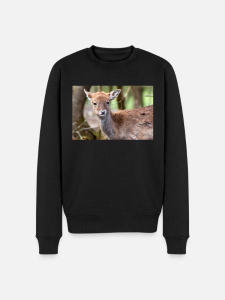 Damherten (in het Duits Damwild of Damhirsch) Dama - Mannen Premium Bio sweater - zwart