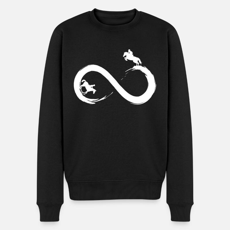 Endloses Reiten - Männer Premium Bio Pullover - Schwarz