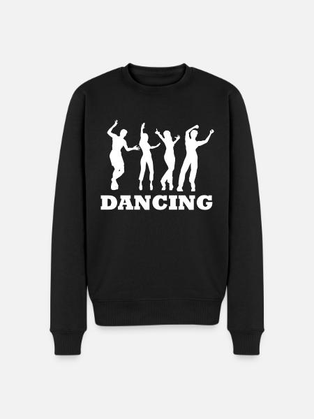Dancing Dance Music - Männer Premium Bio Pullover - Schwarz