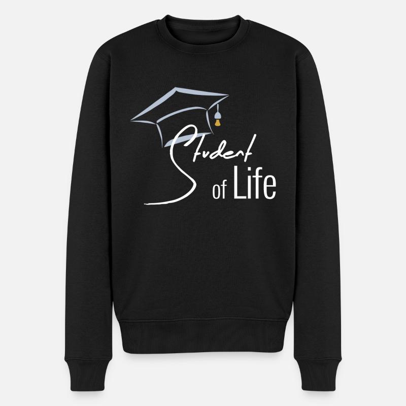 STUDENT - Männer Premium Bio Pullover - Schwarz