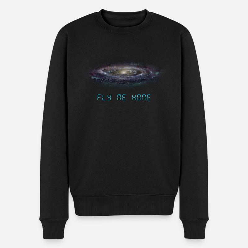 Fly me home - Männer Premium Bio Pullover - Schwarz