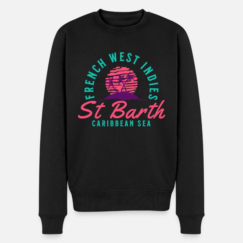 Saint-Barthélemy Antilles françaises - Pull Premium bio Homme - noir