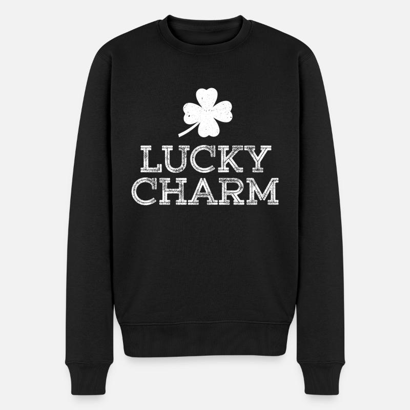 Porte-bonheur Saint-Patrick - Pull Premium bio Homme - noir