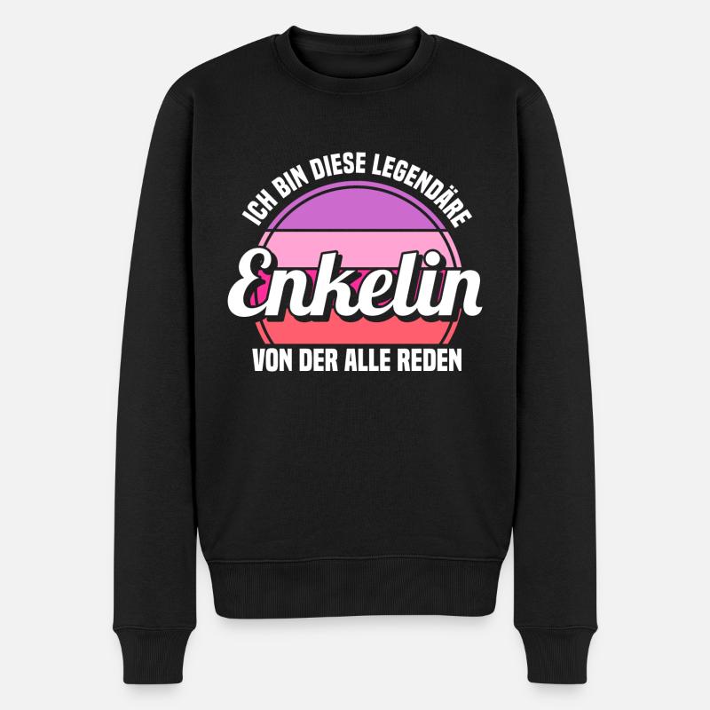 Enkelin - Männer Premium Bio Pullover - Schwarz