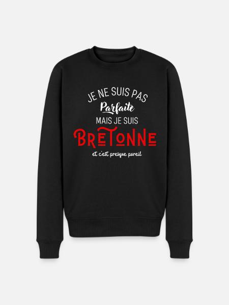 Pas parfaite mais bretonnne - Pull Premium bio Homme - noir