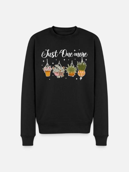 just one more plant - Men's Premium Organic Jumper - black