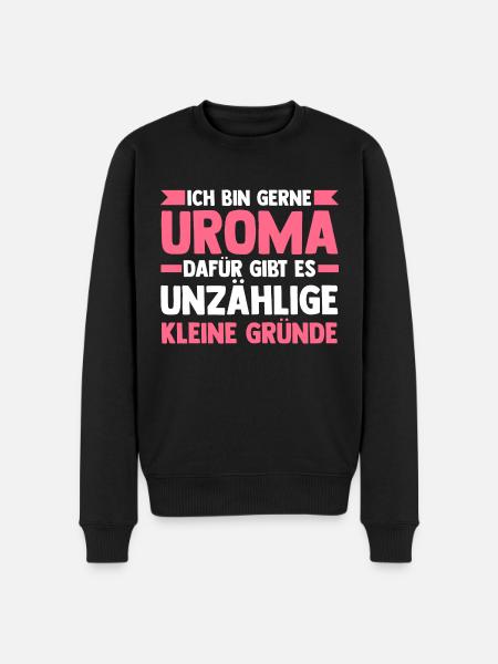 Urgroßmutter Uroma - Männer Premium Bio Pullover - Schwarz