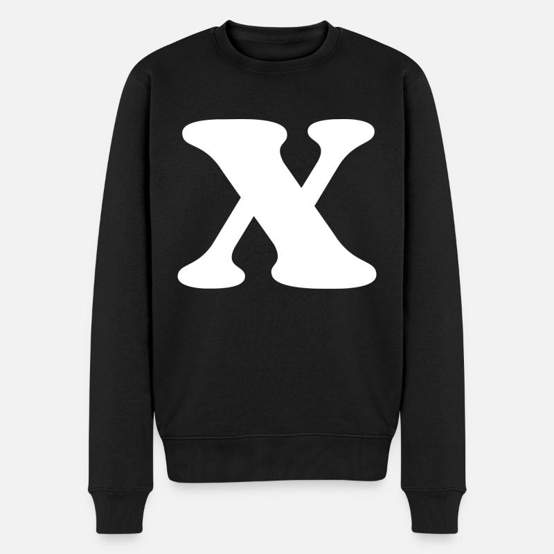 Letter x - Men's Premium Organic Jumper - black