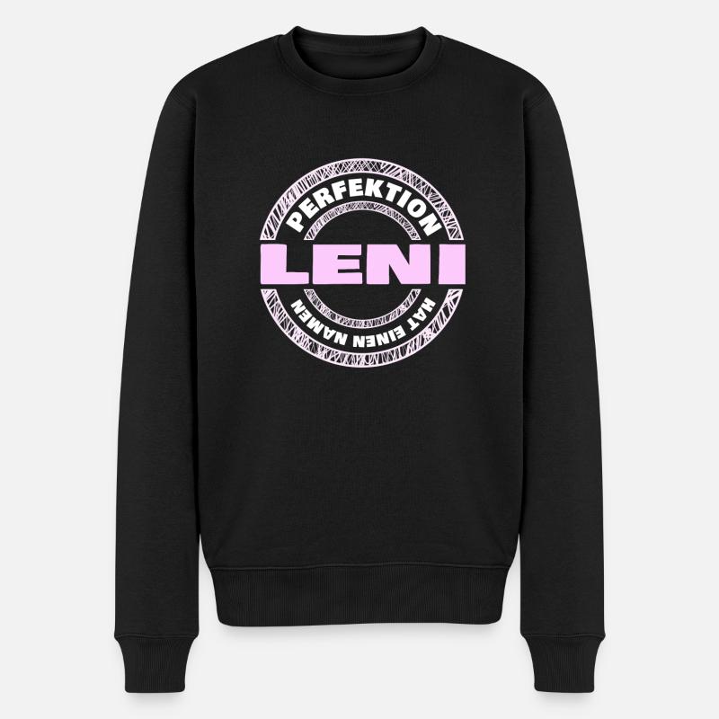 Perfektion Leni - Männer Premium Bio Pullover - Schwarz