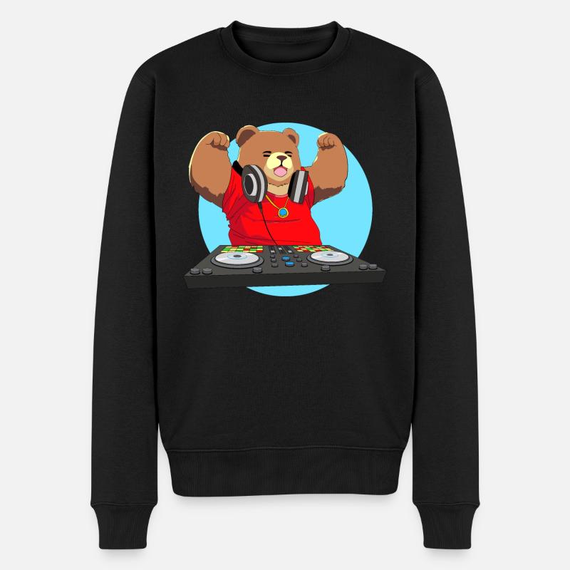 DJ Bear Loco Animal Squad - Pull Premium bio Homme - noir