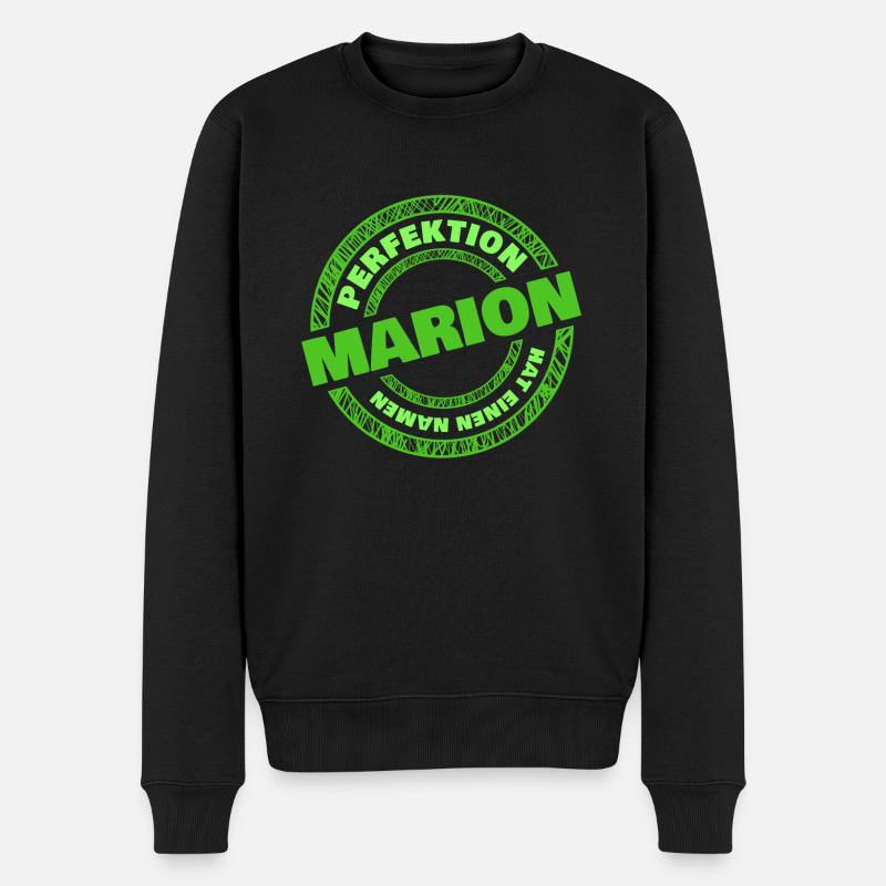 Spruch Marion - Männer Premium Bio Pullover - Schwarz