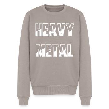 Heavy Metal - Männer Premium Bio Pullover - Taupe - Vorne - Nico (187cm)