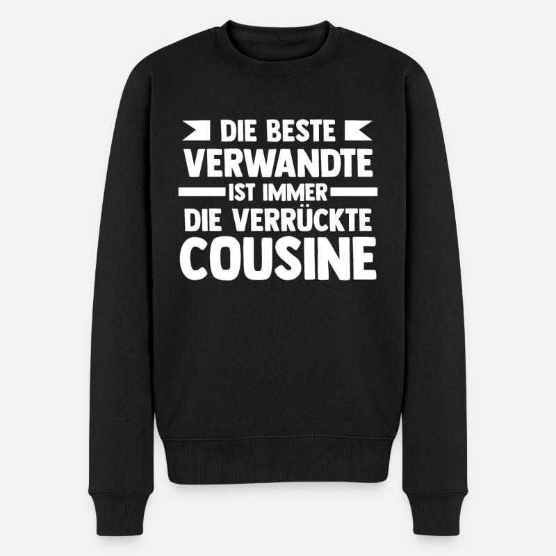 Cousinen Cousine - Männer Premium Bio Pullover - Schwarz