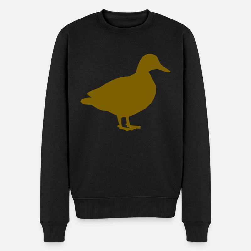 ente - Männer Premium Bio Pullover - Schwarz