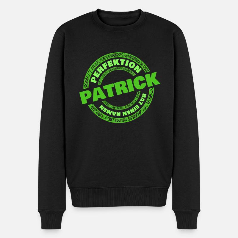 Patrick - Männer Premium Bio Pullover - Schwarz