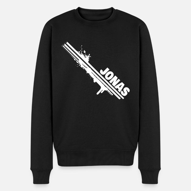 Jonas comme une touche de couleur - Pull Premium bio Homme - noir