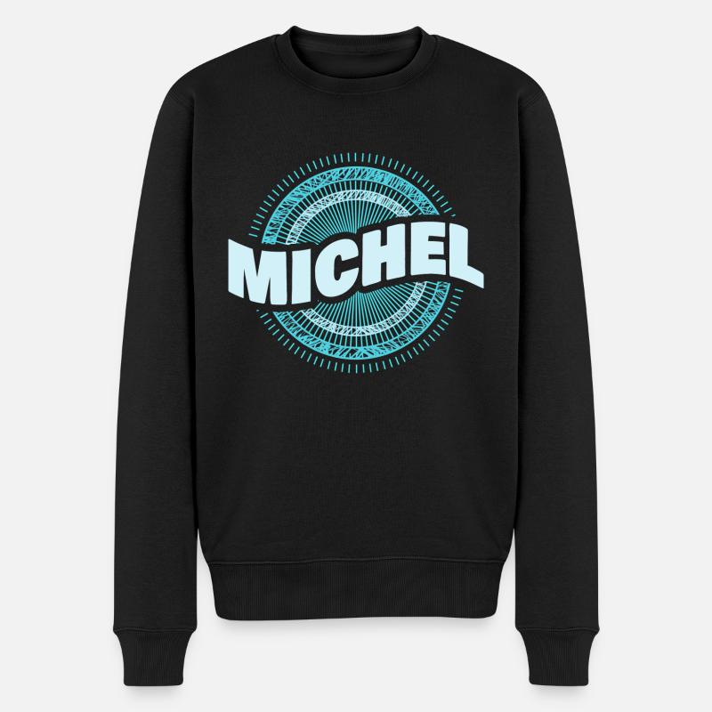 Michel - Männer Premium Bio Pullover - Schwarz