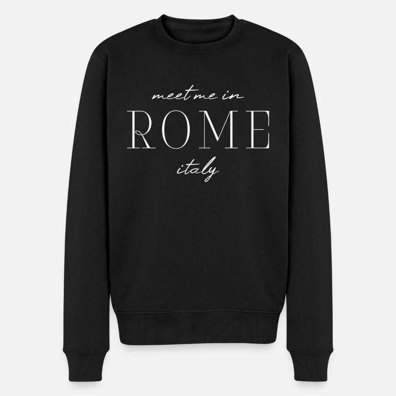 Ich liebe Rom T-Shirt - Männer Premium Bio Pullover - Schwarz