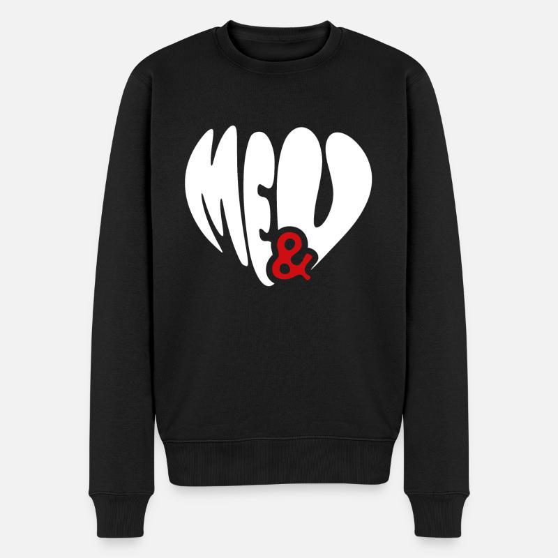 me & u <3 - Männer Premium Bio Pullover - Schwarz