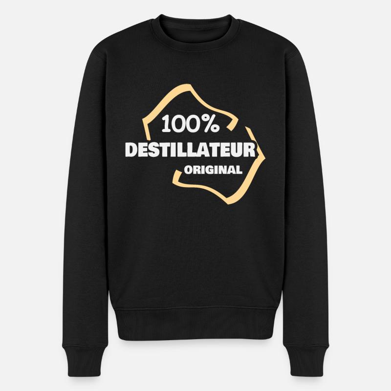 Destillateur als Beruf - Männer Premium Bio Pullover - Schwarz