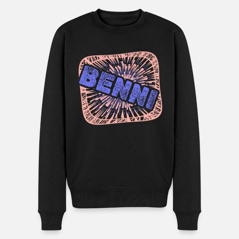 Collègue Benni - Pull Premium bio Homme - noir