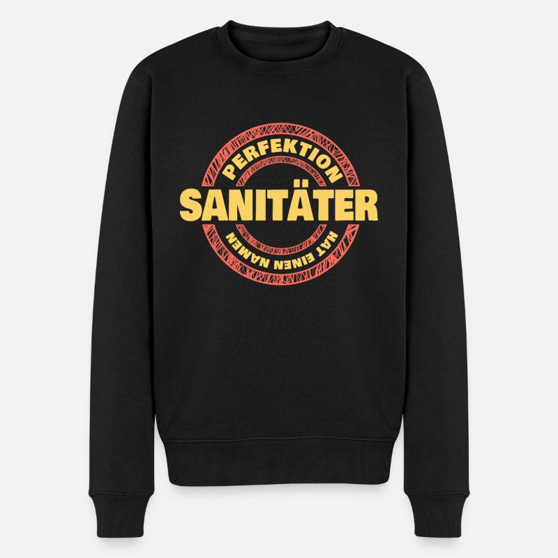 Sanitäter Sanitäter - Männer Premium Bio Pullover - Schwarz