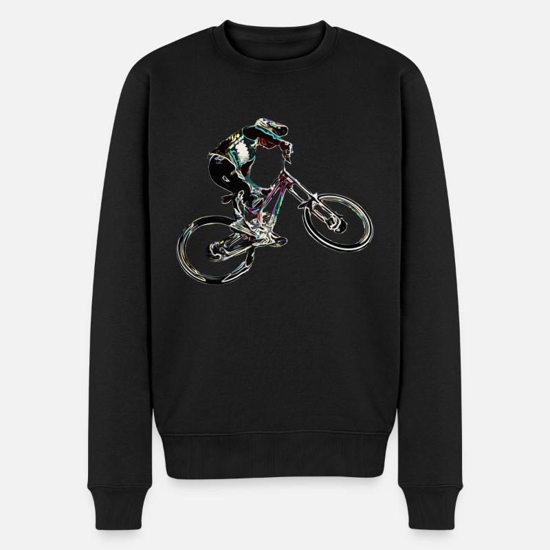 Downhill-Mountainbiken - Männer Premium Bio Pullover - Schwarz