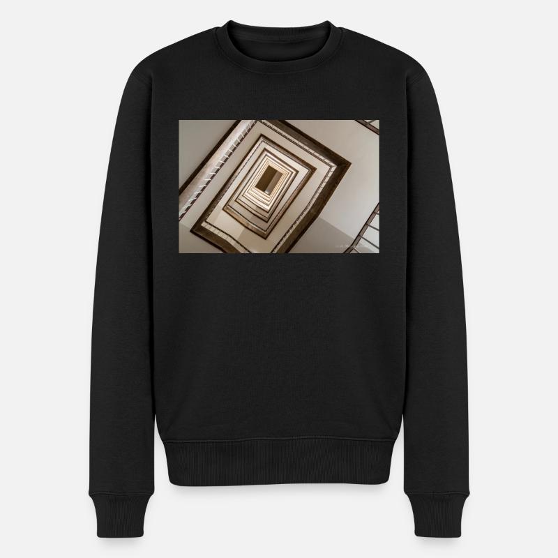 Vertigo - Männer Premium Bio Pullover - Schwarz